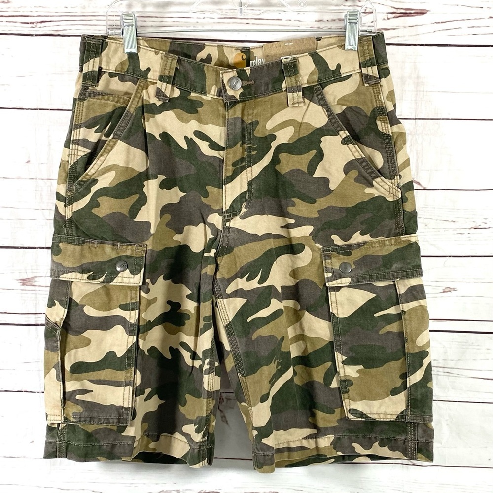 Carhartt Rugged Camo Cargo Shorts Mens Size 31‎